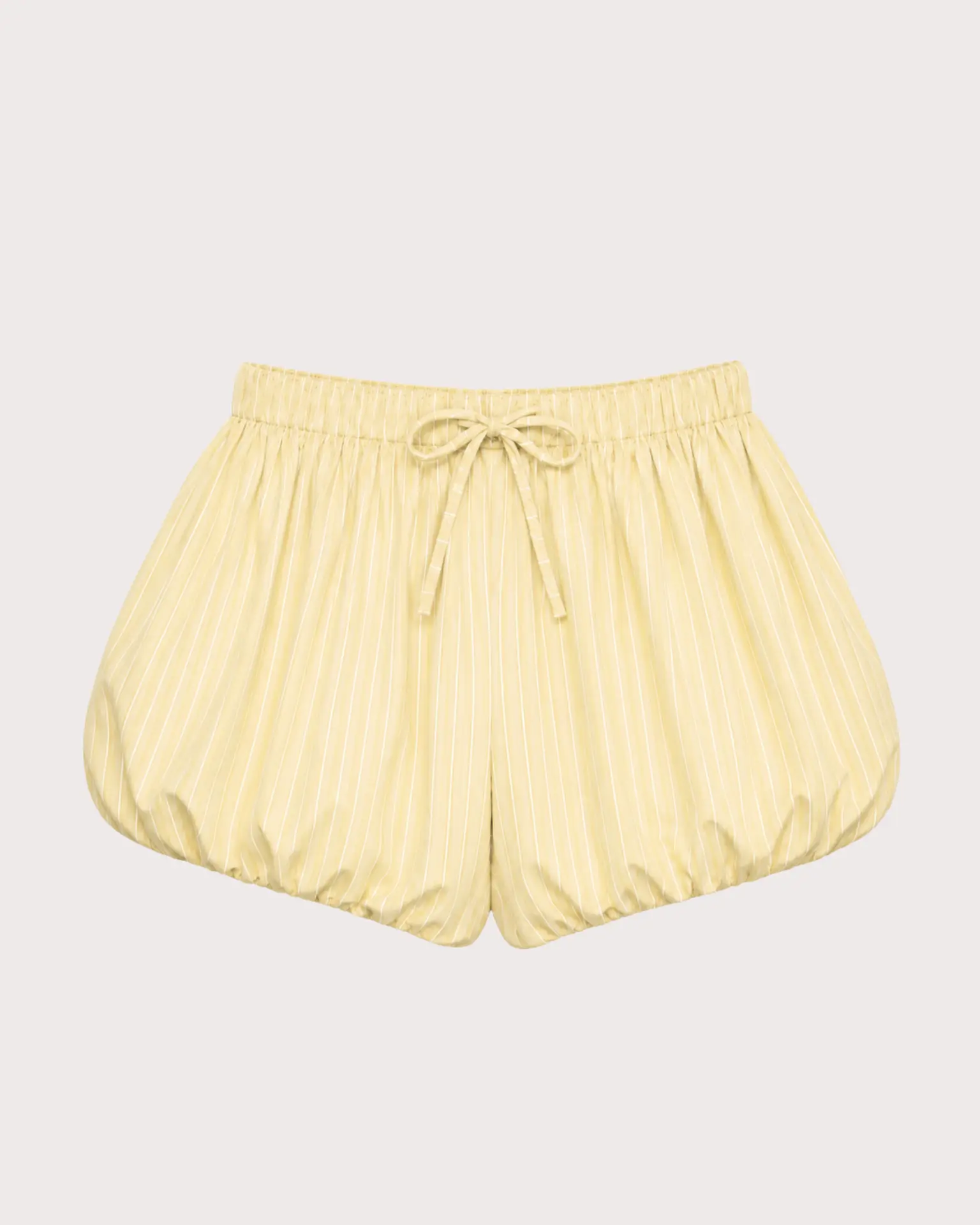 Shorts bloomers in popeline giallo burro